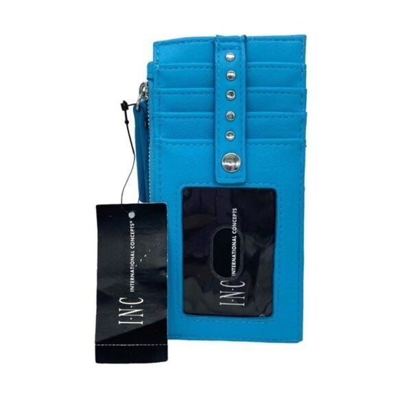 INC International Concepts Women's Blue Hazel Card Wallet New - Picture 4 of 5
